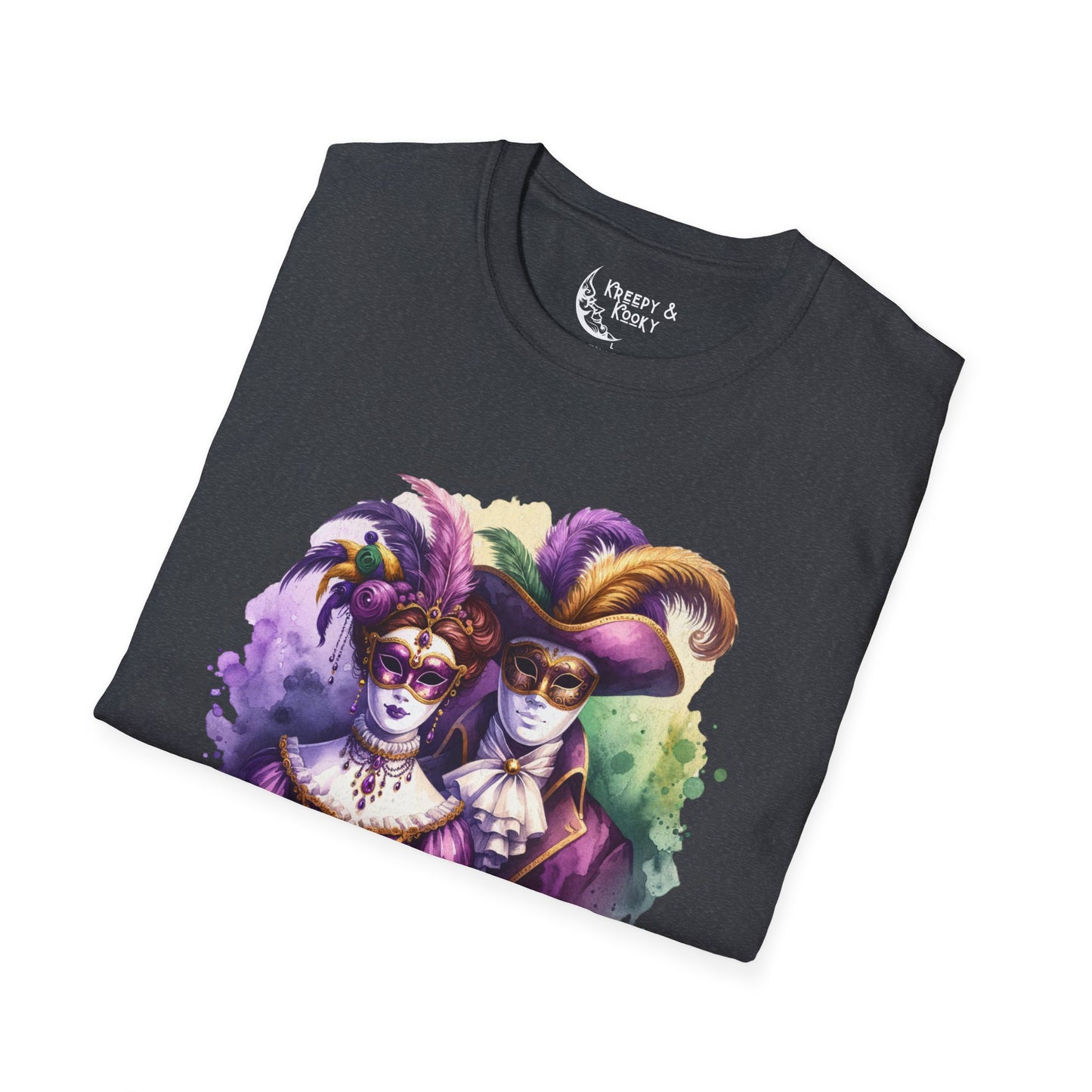 Masquerade of the Macabre creepy mardi gras Unisex Softstyle T-Shirt
