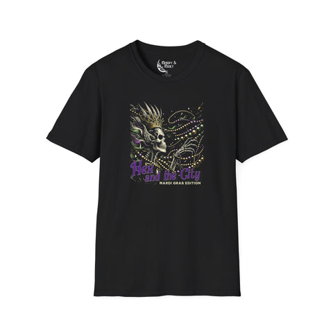 Hex in the City 2 skeleton creepy mardi gras Unisex Softstyle T-Shirt