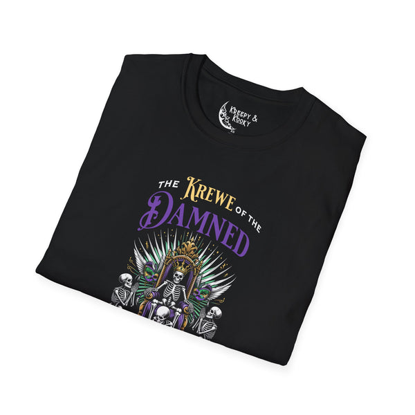 Krewe of the Damned creepy mardi gras Unisex Softstyle T-Shirt