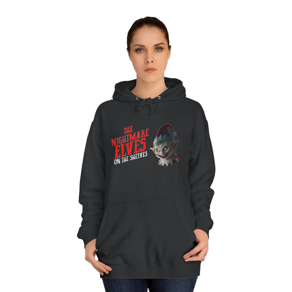 Nightmare Elves on the Shelves Unisex College Hoodie