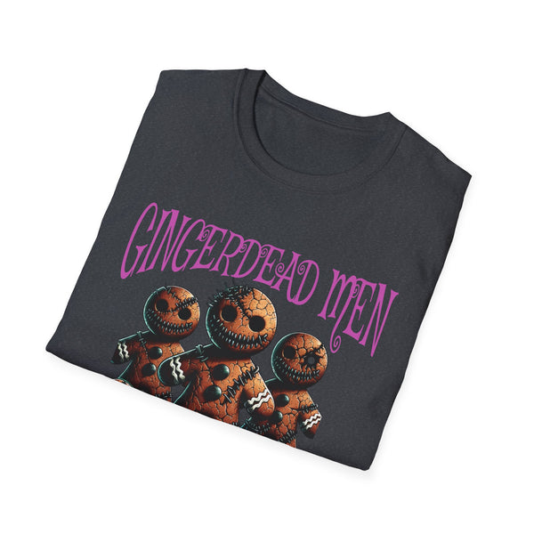 Gingerdead men Christmas spirit scary creepy gingerbread Unisex Softstyle T-Shirt