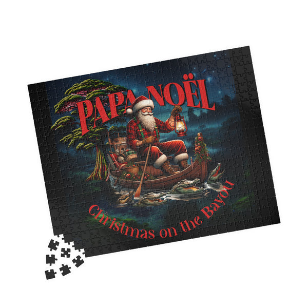 Papa Noel Cajun Night Before Christmas on the Bayou Puzzle