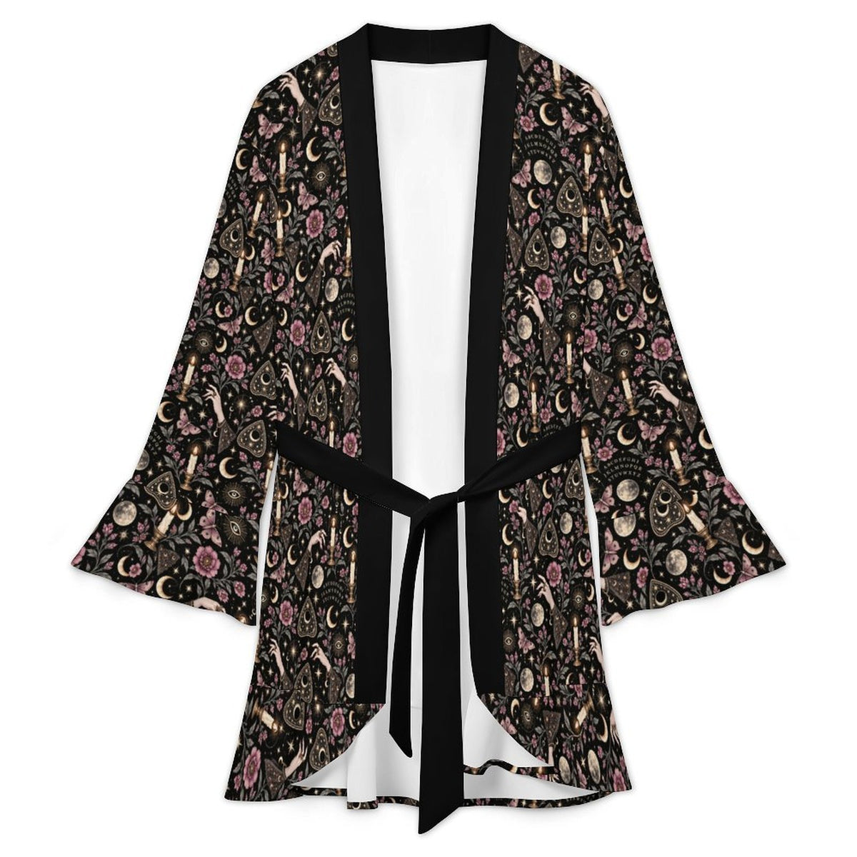 Midnight Séance Robe Ruffle Long Sleeve Robe