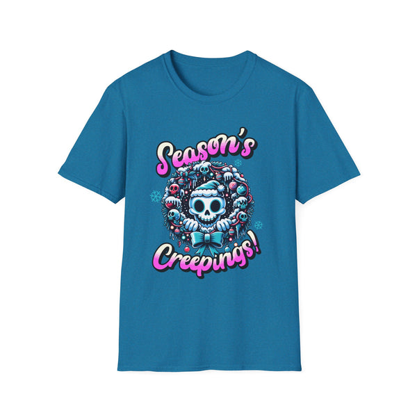 Season's Creepings Skull Wreath Unisex Softstyle T-Shirt