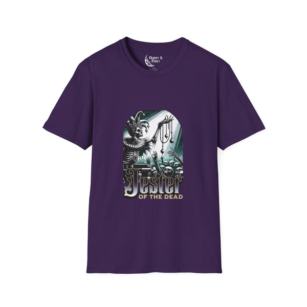 Jester of the dead skeleton creepy mardi gras Unisex Softstyle T-Shirt