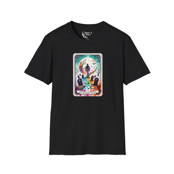 The Graveyard Krewe tarot skeleton creepy mardi gras Unisex Softstyle T-Shirt