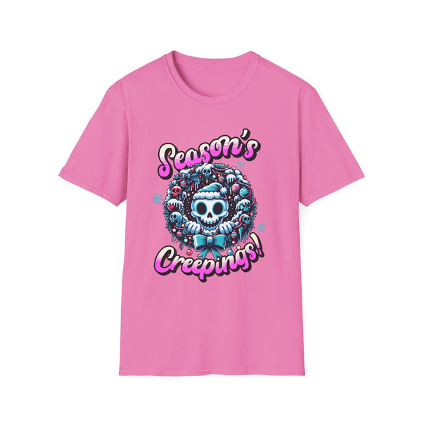 Season's Creepings Skull Wreath Unisex Softstyle T-Shirt