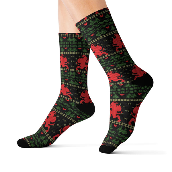 Krampus Ugly Sweater Socks