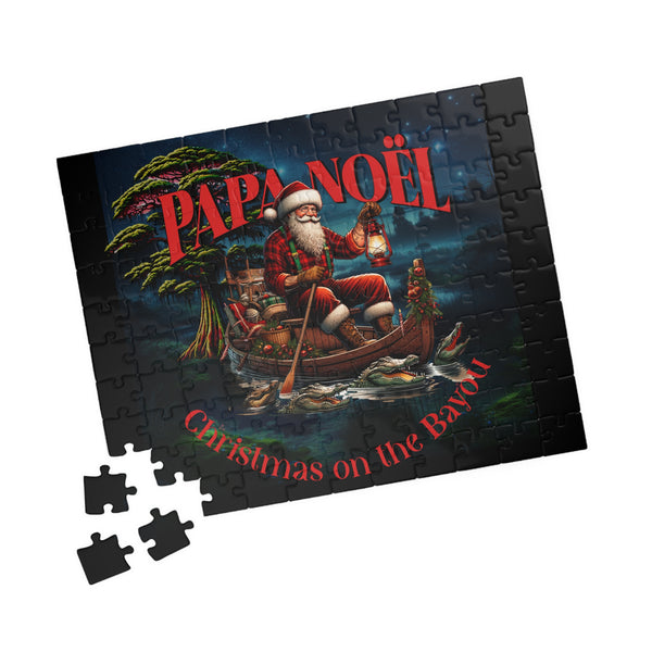 Papa Noel Cajun Night Before Christmas on the Bayou Puzzle