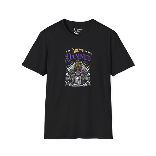 Krewe of the Damned creepy mardi gras Unisex Softstyle T-Shirt