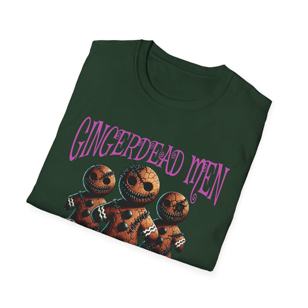 Gingerdead men Christmas spirit scary creepy gingerbread Unisex Softstyle T-Shirt