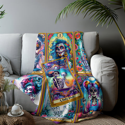 Sarcastic Tarot Sherpa Blanket