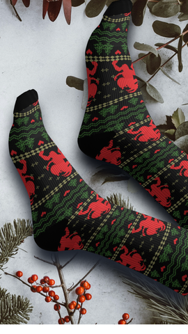 Krampus Ugly Sweater Socks