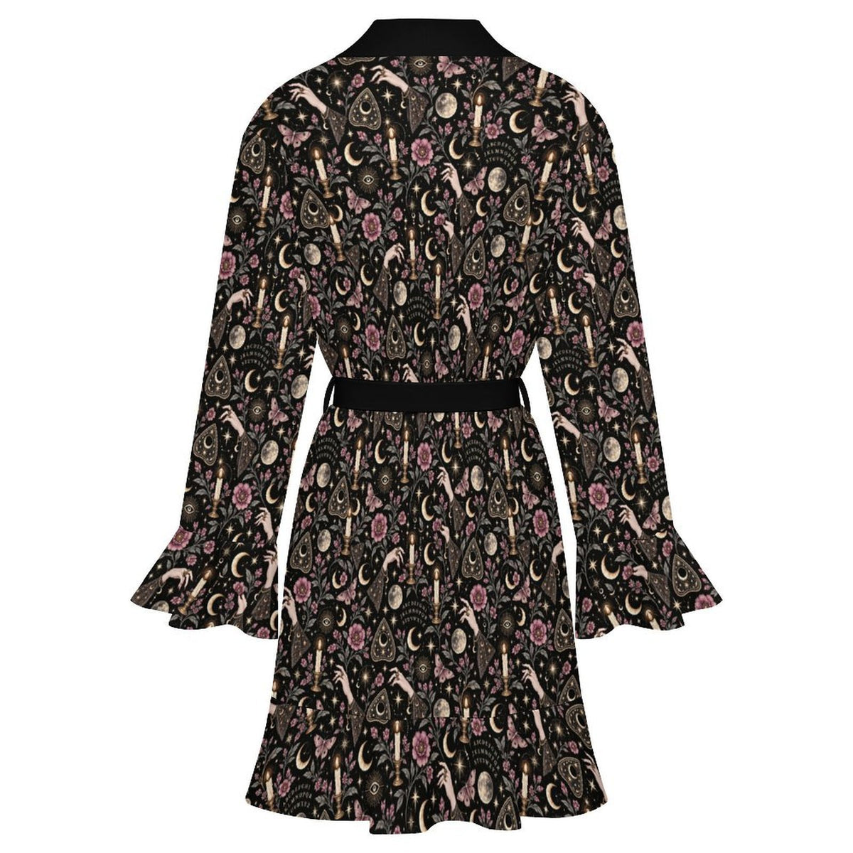 Midnight Séance Robe Ruffle Long Sleeve Robe