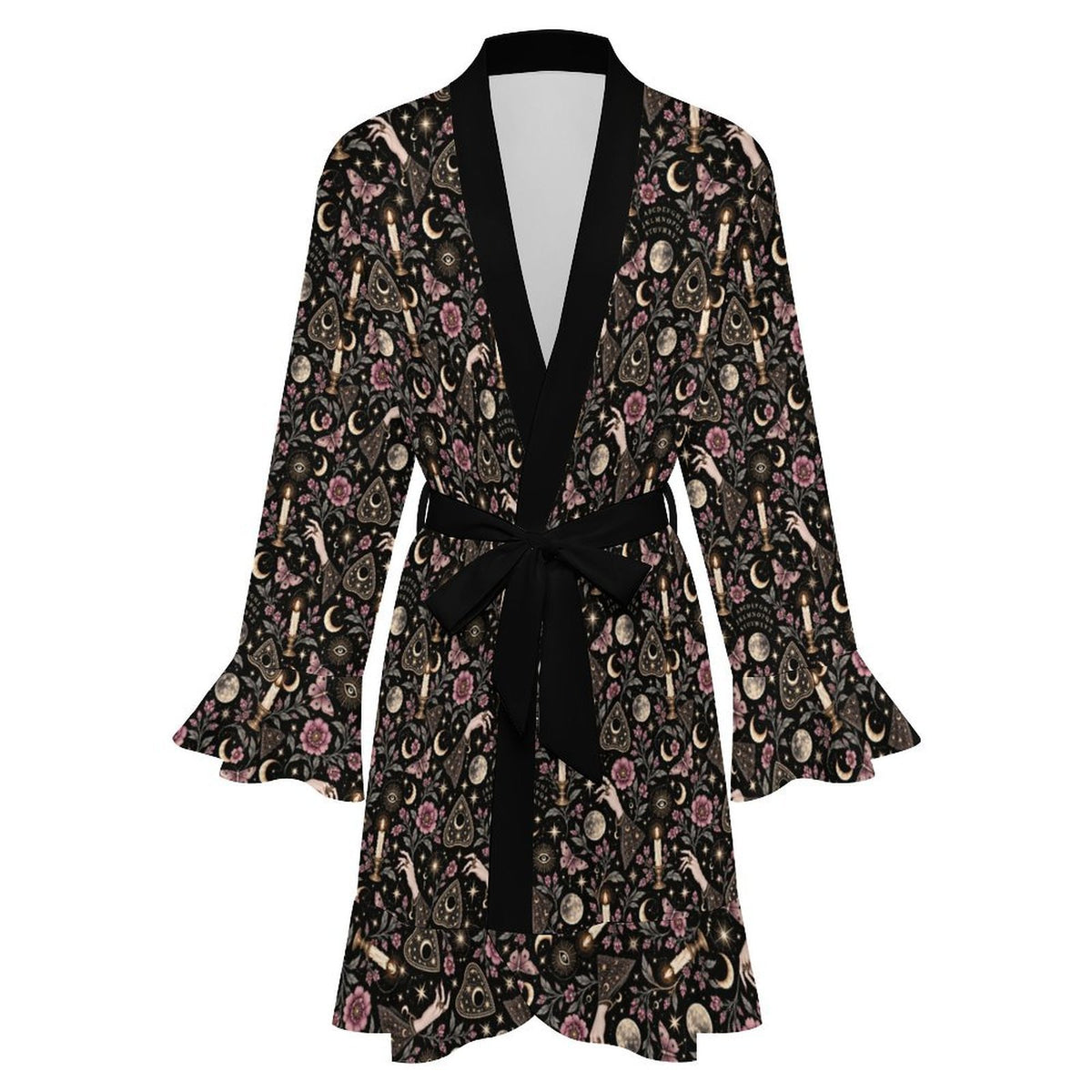 Midnight Séance Robe Ruffle Long Sleeve Robe